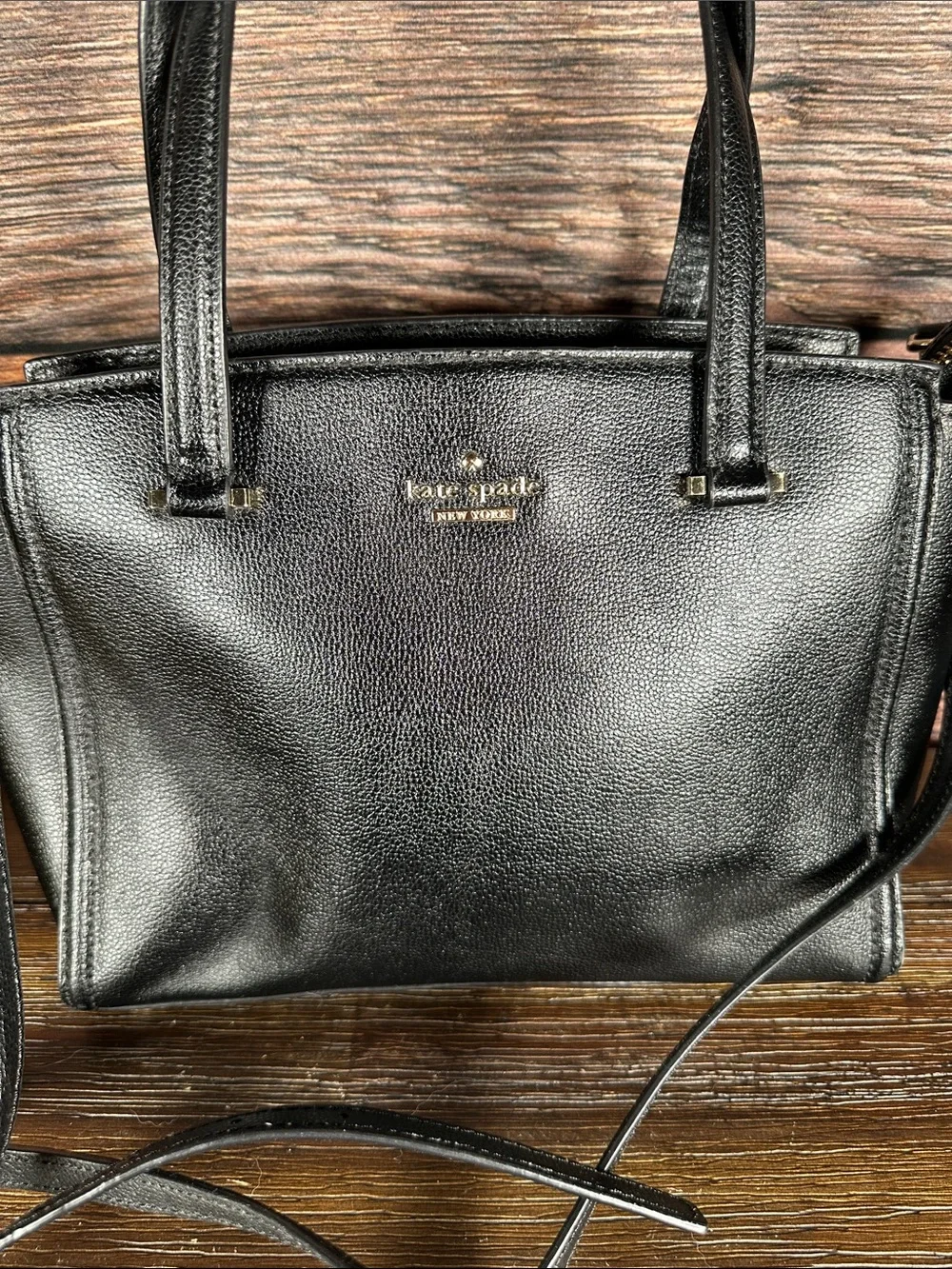 kate spade Black Leather Crossbody Satchel